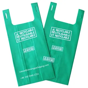 スーパーマーケットのためのエコリサイクル可能なカスタムデザインの安いショッピング食料品バッグtntバッグ