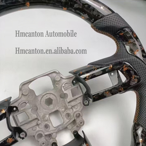 Volant de direction en cuir perforé en fibre de carbone forgée, pratique et en promotion, pour Ford Mustang - Product Image 3