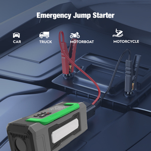 מטען נייד להתנעת רכב 8000mAh עם מדחס אוויר, משאבת ניפוח צמיגים, מגבר סוללה לרכב, משאבת אוויר - Product Image 1