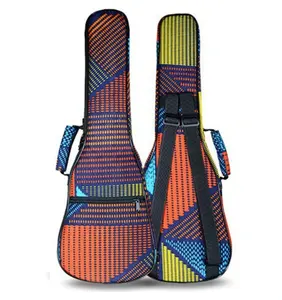 Uulele बैग जातीय कढ़ाई कपड़े मिनी गिटार नरम केस गिग बैग
