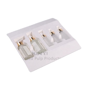 Nhà máy tùy chỉnh bột mía đúc ướt ép bao bì phân hủy sinh học Khay giấy dùng một lần cho chăm sóc da - Product Image 4