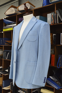 Costume d'affaires classique pour homme, 2 pièces, sur mesure, coupe ajustée, grande taille, tissu en laine plissé respirant, simple boutonnage - Product Image 2