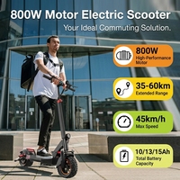 Trottinette électrique MX14 pour adultes, 800W, tout-terrain, pneus de 10 pouces, pliable, portable, entrepôt UE/US, livraison directe