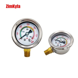Manómetro de Aire de Doble Rango con Rosca 1/8NPT de 400 bar/6000 psi para Estaciones de Llenado, Amoladoras y Herramientas Neumáticas - Product Image 2