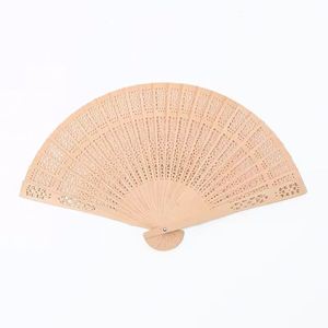 Held Fan Carved Bamboo Custom Wooden Folding Hand Fans for <b>Wedding</b> - Product Image 1