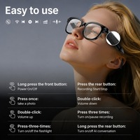 Lunettes Intelligentes M89 AI avec Traduction Instantanée, Verres Photochromiques, Caméra HD, Appel Sans Fil et Assistant Vocal