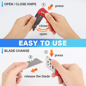 Dao gấp đa năng YUEYANG, chất liệu kim loại, cán hợp kim nhôm, lưỡi dao SK5, lưỡi dao thay thế, có thể tùy chỉnh OEM - Product Image 3