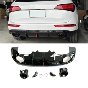 Diffuseurs de pare-chocs arrière noir brillant style <span class=keywords><strong>RSQ5</strong></span> pour Audi Q5 SQ5 8R 8R.5 2008-2018 - Amélioration Facelift - Product Image 1