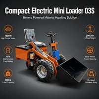 Mini Pala Gommata Elettrica 1800W 48V Batteria Acciaio Nuova Compatta Contrappeso 200kg 300kg Sollevamento 2000mm
