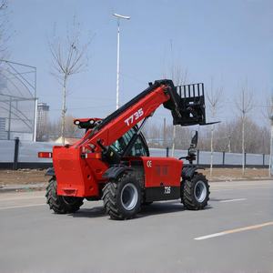 China SHANNENG TH735 3 Ton 360 Giratorio Diesel 4WD Terreno áspero Carretilla elevadora telescópica - Product Image 6