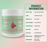 SUPER GREENS Compléments Vitaminiques pour Adultes Poudre de Super Fruits et Légumes Verts 255g Améliore la Densité Osseuse Conditionné en Bouteille