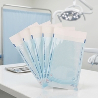Sacs de stérilisation 90x260mm - Papier 60gsm + Film PE/CPP 5.2S Autoclavables, 200 Sachets/Boîte pour Instruments Dentaires et Médicaux