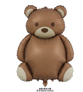 Baby Shower decoración de fiesta de San Valentín 3D cromo mate oso amor globo Pastel Retro oso amor globo de aluminio - Product Image 2