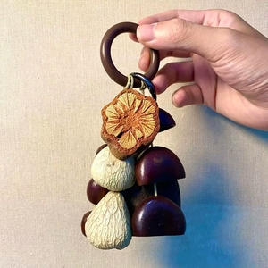 Wholesale Boho Natural Fruit Shell Bag Charm <b>Wind</b> <b>Chime</b> Keychain Ornament For Rustic Handicraft Souvenir - Product Image 3