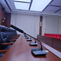 Système de microphone audio de bureau sans fil à col de cygne professionnel sans fil pour la conférence de salle de table de réunion