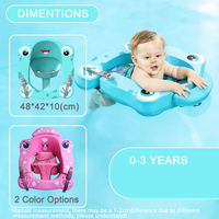 Bouée de bain et flotteur pour bébé WaterDream bleu personnalisé non gonflable avec fonction de sécurité, matériau PVC OEM/ODM, logo et couleur personnalisables
