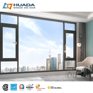 Kính hai lớp kính cố định windowthermal phá vỡ cửa sổ nhôm cách âm bão bằng chứng pháp cửa sổ với màn hình - Product Image 2