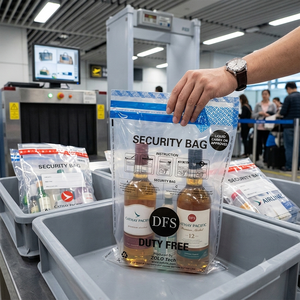 Sacs de dépôt bancaires personnalisés à double poche inviolables en LDPE avec fermeture éclair et sceau de sécurité anti-effraction, numérotés - Product Image 1