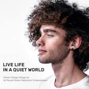 مقاومة للماء حماية البيئة قابلة لإعادة الاستخدام الحد من الضوضاء سيليكون سدادات عازلة للصوت للنوم العمل السفر - Product Image 6