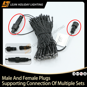 Guirlande lumineuse LED extérieure étanche à faible déclenchement de lumière, blanc chaud, pour décorations de Noël, de fêtes et de paysages, prix d'usine - Product Image 4