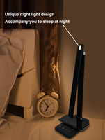 Lampe de bureau LED sans fil flexible à commande tactile électrique moderne en aluminium pour bureaux et chambres à coucher