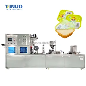 Automatic Plastic Cup Sealer Automatic Vacuum Sealing Machine For Yoghurt Puree Cake Caldron Food Packaging