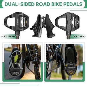 <span class=keywords><strong>Pedales</strong></span> de Bicicleta de Carretera BUCKLOS PD-R685 de Fibra de Carbono, <span class=keywords><strong>Pedales</strong></span> Planos y de <span class=keywords><strong>Clip</strong></span> Doble con Rodamientos Sellados de 9/16" para <span class=keywords><strong>Shimano</strong></span> SPD-SL - Product Image 2