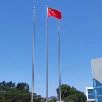 Mât de drapeau personnalisé en acier galvanisé de 60 m, grand mât conique de 200 pieds en acier inoxydable, qualité supérieure pour drapeaux d'extérieur