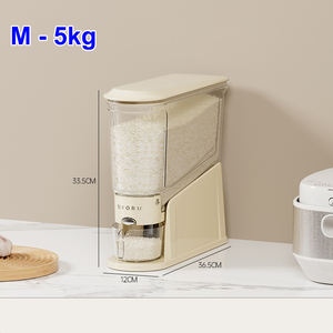 Nouveau distributeur <span class=keywords><strong>de</strong></span> riz grand récipient <span class=keywords><strong>de</strong></span> stockage <span class=keywords><strong>de</strong></span> céréales sèches avec échelle tasse à mesurer ménage pour l'organisation <span class=keywords><strong>de</strong></span> garde-manger <span class=keywords><strong>de</strong></span> cuisine - Product Image 4