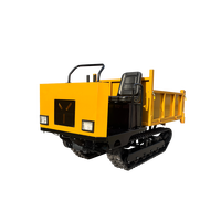 Mini-dumper chenillé diesel de haute qualité, 2 tonnes, à basculement hydraulique, pour travaux de construction multi-terrains