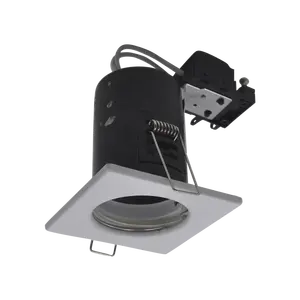 Vierkante Of Ronde Vaste Gu10 Brandwerende Downlight Kan Licht Led Downlight Behuizing Gu10 Gegoten Aluminium Halogeen Lampen, led IP20