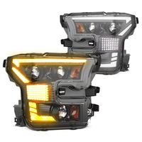 Phares LED complets en gros pour Ford F150 2015-2017 Raptor, double projecteur d'usine, clignotants séquentiels, DRL, conformes DOT, noirs, paire 12V