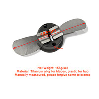 Lame en alliage de titane MICP27FMT pliable à 2 lames pour moteur Maytech 6579 / 6374, pour la rénovation de planches foil assistées DIY et Efoil