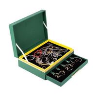 Boîte à bagues en bois petite, boîtes à bijoux à un trou, présentoir en bois, grande boîte à bijoux en bois