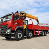 Camion DFSK 8 tonnes, chargeur télescopique, petite grue, matériel de construction, hauteur de levage maximale 20 m, boîte de vitesses, moteur neuf