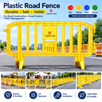 Barrière de sécurité routière en HDPE de 2 mètres, 12 kg, en différentes tailles, pour le contrôle des foules et les routes, clôture temporaire en plastique réfléchissante