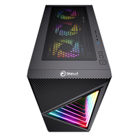 KINPOWER Boîtier PC pour ordinateur de jeu Full Tower verticale E ATX Panneau latéral en verre trempé Boîtier PC de jeu