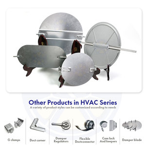 Regulador de Volumen Redondo de Acero Galvanizado de 8 Pulgadas con Collar Giratorio para Sistemas de Ventilación de Conductos <span class=keywords><strong>HVAC</strong></span> - Product Image 4