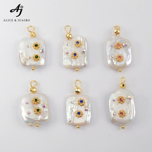 WX1276 — collier avec <span class=keywords><strong>pendentif</strong></span> en or 18K, <span class=keywords><strong>perle</strong></span> <span class=keywords><strong>baroque</strong></span> naturelle, pour femmes, à la mode, 2019 - Product Image 3