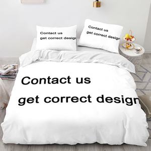 थोक कस्टम कार्टून एनीमे सभी आकार होटल आधुनिक बच्चे 3 पीसी किंग रानी बिस्तर कवर बिस्तर सेट संग्रह - Product Image 6