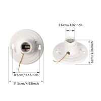 Base para Bombilla AOTA E26, Portalámparas de Baquelita de 4 Pulgadas con Tapa de Rosca, Blanco, 250V, Garantía de 1 Año, Seguro