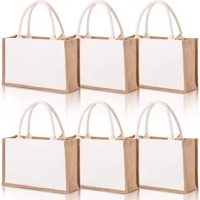 Bolso Tote de yute ecológico de tamaño personalizado, arpillera lisa con estampado de logotipo para viajes y regalos, patrón de letras de compras