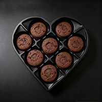 Boîte de 8 emballages en blister pour chocolats, plateau en plastique noir pour pâtisseries, idéal pour cadeaux de boulangerie, contenant alimentaire sûr pour desserts