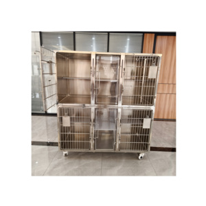 Paslanmaz çelik 304 hayvan evcil hayvan kafesi kulübesi Vet çelik tavşan köpek taşıyıcı kedi için Pet kafesleri evler - Product Image 6