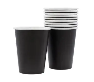 China Factory Wholesale Single Wall Paper Cup Hot Drink Coffee Cup With Sleeve And Lid