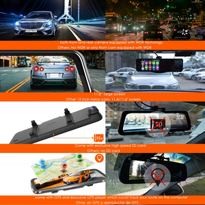 กล้องติดรถยนต์ Wolfbox G840H 2.5K Mirror GPS 12 นิ้ว พร้อมระบบมองกลางคืน เลนส์คู่ บันทึกภาพ - Product Image 6