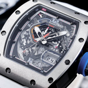 Reloj Deportivo Casual Luminoso Blanco Único, con Correa de Goma, Diseño de Esqueleto Tourbillon, Unisex, Resistente al Agua, para Negocios - Product Image 4