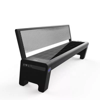 Siège de stade Direct d'usine mobilier urbain d'extérieur chaise solaire intelligente avec dossier banc multifonction