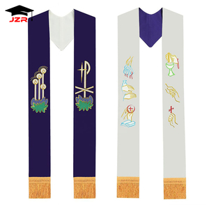 Stola da <span class=keywords><strong>Laurea</strong></span> Bianca con Ricamo Digitale Personalizzato 2026, <span class=keywords><strong>Design</strong></span> a Nastro, per Cappa da <span class=keywords><strong>Laurea</strong></span>, Vendita all'Ingrosso - Product Image 1