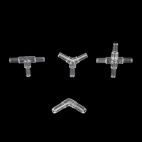 Connecteur de tuyau d'air pour aquarium 4,5 mm, type T/Y/Croisé/L, raccord en plastique à diamètre égal pour accessoires de pompe à air d'aquarium